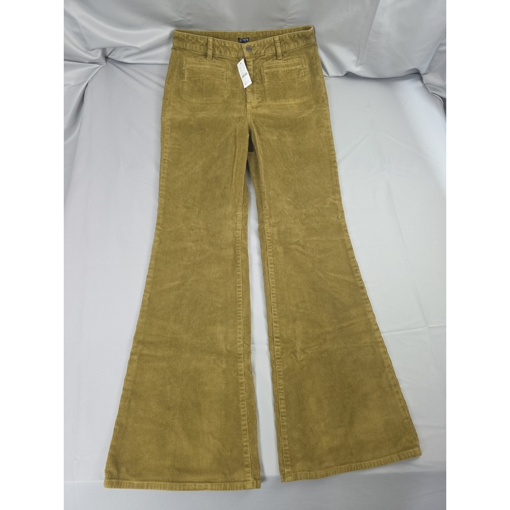 J Crew Pants Vintage Flare‎ Women's 29 Corduroy Pants Olive Green NWT